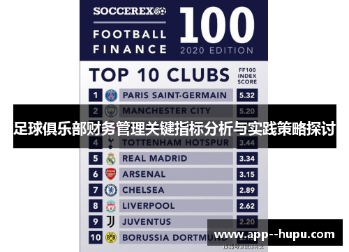 足球俱乐部财务管理关键指标分析与实践策略探讨